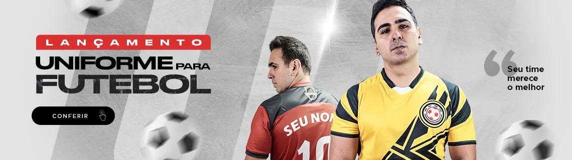 Uniforme de futebol personalizado com nome e número