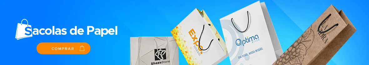 Sacolas de papel personalizadas com a marca da empresa